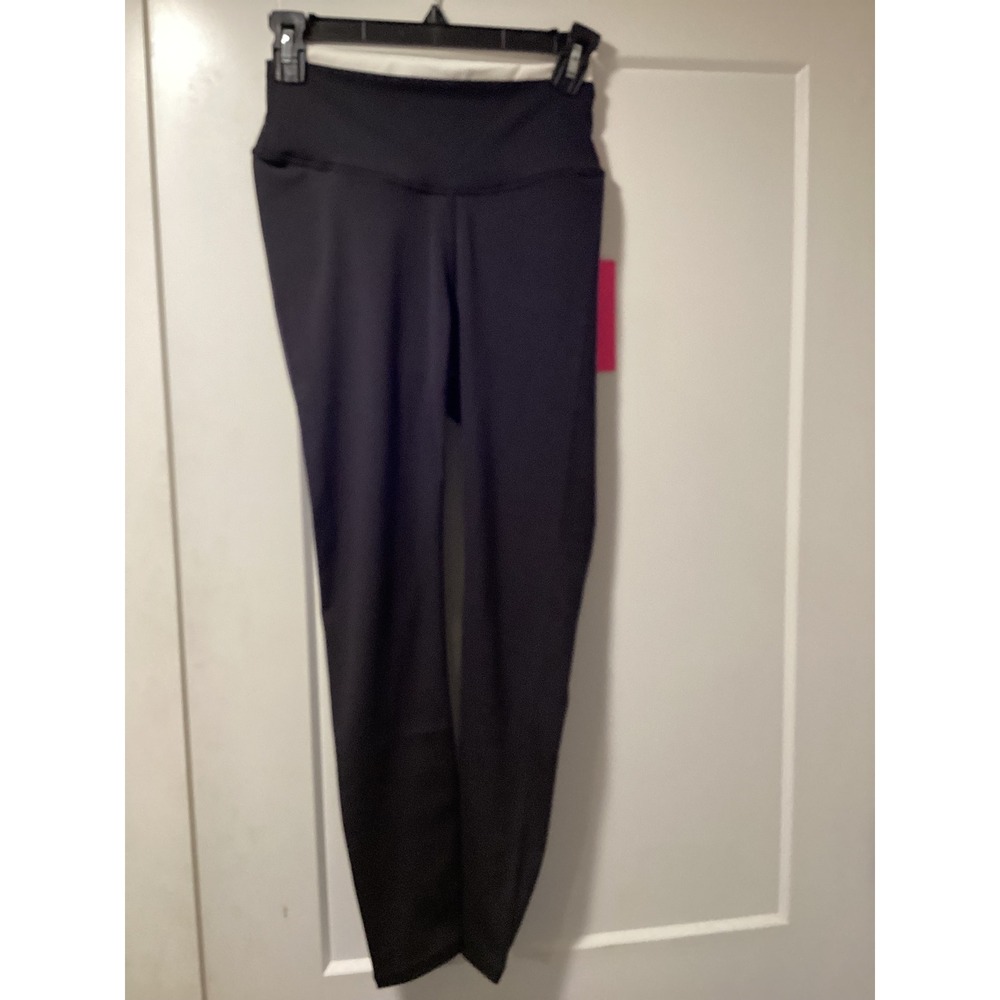 Terez New York Womens Black High Waisted Ribbed Leggings S 3184-31613-S